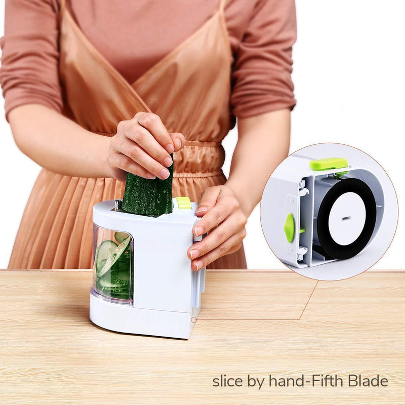 Spiralizer Vegetable Slicer, 4-Blade Vegetable Spiralizer, Heavy Duty Spiral Slicer, Zucchini Noodle & Veggie Pasta & Spaghetti Maker with Powerful Suction Base for Healthy Low Carb