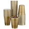 50 Pack - 18 Oz Disposable Gold Plastic Cups Big Party Cup Perfect For Birthday Party's Tableware