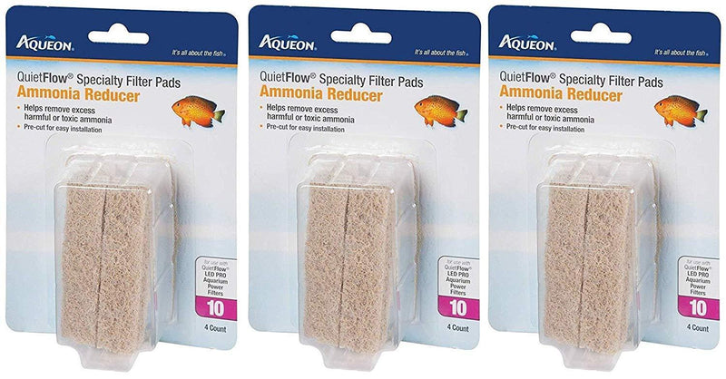 Kitchen Joy (3 Pack) Aqueon Quiet Flow 10 Ammonia Reducing Specialty Filter Pad (4 ct. Per Pack)