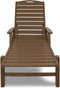 POLYWOOD NCC2280TE Nautical Arms Chaise, Teak