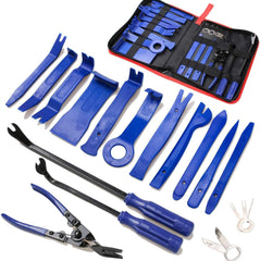 INSTACAN 19Pcs Trim Removal Tool,Car Panel Door Audio Trim Removal Tool Kit, Auto Clip Pliers Fastener Remover Pry Tool Set with Storage Bag