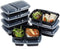 Nutribox [20 pack] 30 oz - meal prep containers 2 compartment lunch box with lids - BPA Free Reusable Lunch bento Box