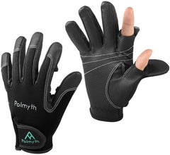 MANO Neoprene Fishing Gloves for Men and Women 2 Cut Fingers Flexible Great for Photography Fly Fishing Ice Fishing Running Touchscreen Texting Hiking Jogging Cycling Walking