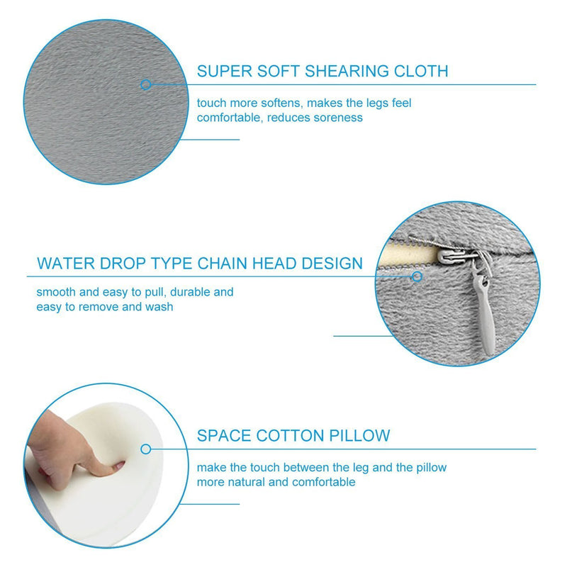 Aocome Knee Pillow for Side Sleepers - Ergonomically Designed for Back Pain, Sciatic Nerve Pain Relief, Leg Pain, Pregnancy and Joint Pain - Memory Foam Leg Pillow (Bonus Sleep Mask)
