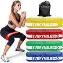 EveryMile Resistance Bands for Legs and Butt, Fabric Exercise Bands Set Non-Slip Booty Bands, Hip Workouts, Pilates, Fitness and Strength Training, Resistance Loops Bands for Men & Women, 4 Packs