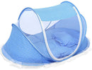 GPCT Foldable Baby Mosquito Travel Net Tent. Includes Mosquito Tent, Pillow, Mattress, Music Box, Mesh Bag. Keeps Insects Out. Portable Sun Shelters Infant Toddlers Children Beach Travel Crib- Blue