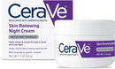 CERAVE Skin Renewing Night Cream | Niacinamide, Peptide Complex, and Hyaluronic Acid Moisturizer for Face