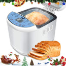 KBS Automatic 2LB Bread Maker Machine, Large LCD Display Touch with Nut Dispenser, Programmable 17 Menus 3 Crust Colors, 1 Hour Keep Warm 15 Hrs Delay Time, Gluten Free Whole Wheat, Stainless Steel