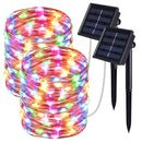 Infinite Cedar 2 Pack Solar String Lights, 33ft 8 Modes Copper Wire Lights, 100 LED Starry Lights, Outdoor String Lights, Waterproof Decorative String Lights for Patio, Garden, Yard, Party, Wedding, Christmas