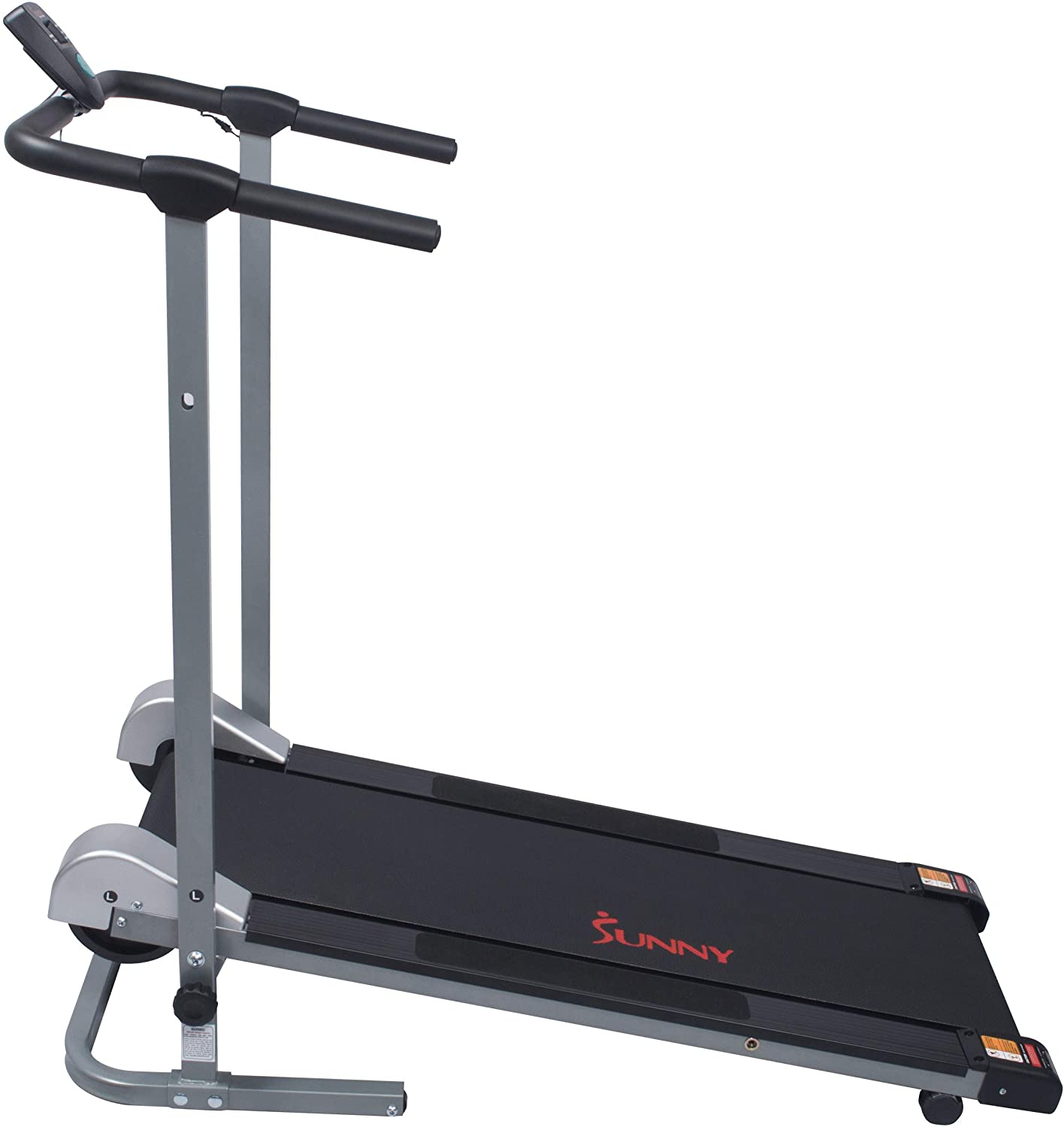 Sunny Health & Fitness SF-T1407M Manual Walking Treadmill, Gray
