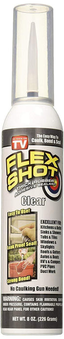 Flex Shot Rubber Adhesive Sealant Caulk, Black