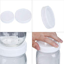 STARUBY 16Pcs Plastic Mason Jar Lids - 8 Regular Mouth Lids and 8 Wide Mouth Plastic Storage Caps for Mason Jars, White