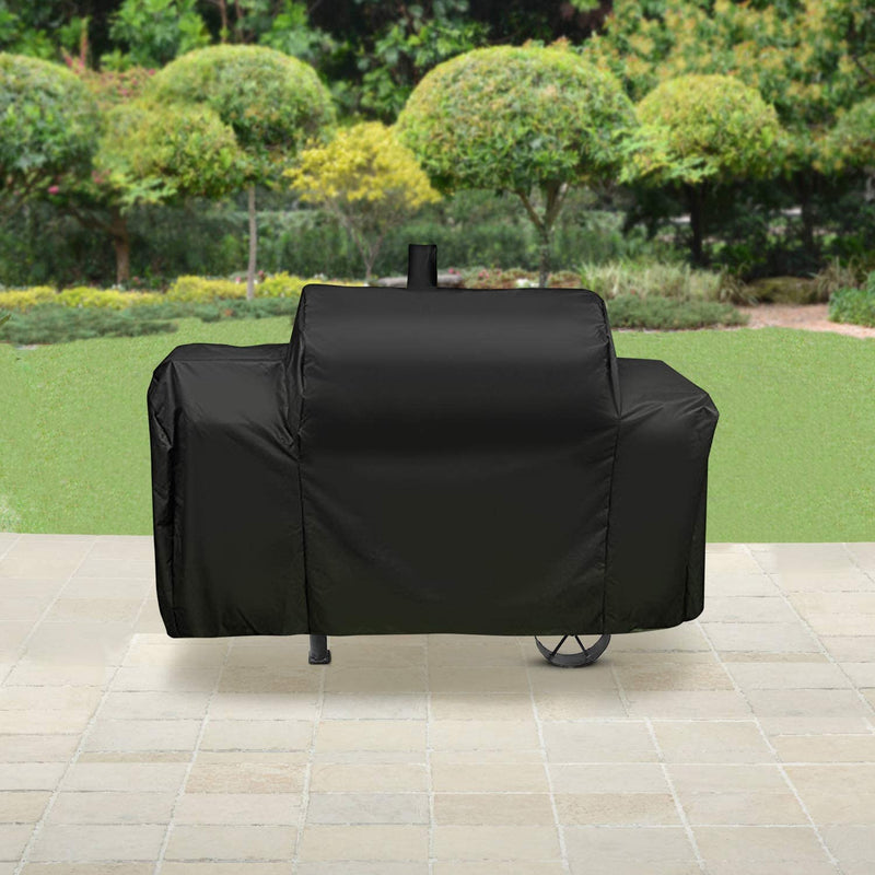 SunPatio Heavy Duty Waterproof Grill Cover for Oklahoma Joe's Longhorn Combo Grill, Outdoor Gas Charcoal Smoker Barbecue Cover, Durable FadeStop Material