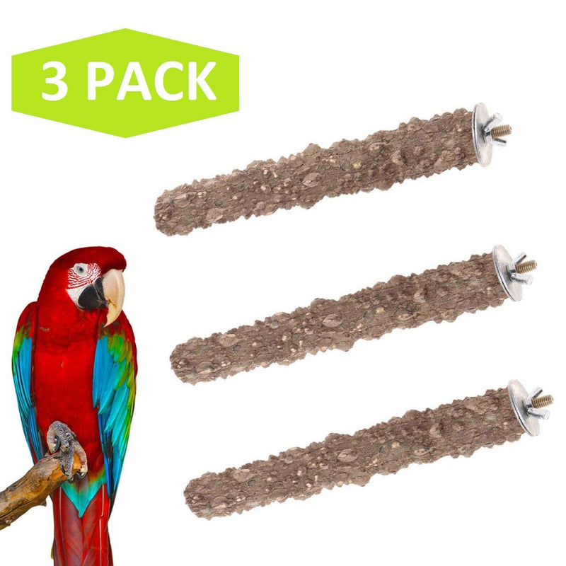 MwaBaiTx Natural Parrot Perch Set, Bird Chewing Toys Bird Perch Bird Stand Bird Cage Accessories