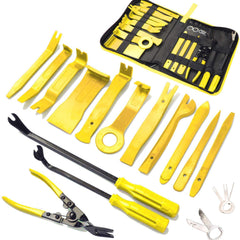 INSTACAN 19Pcs Trim Removal Tool,Car Panel Door Audio Trim Removal Tool Kit, Auto Clip Pliers Fastener Remover Pry Tool Set with Storage Bag