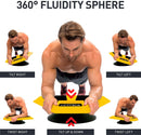 STEALTH Plankster Core Trainer - Dynamic Ab Plank Workout, Interactive Fitness Board Powered by Gameplay Technology for a Healthy Back and Strong Core (Fly Yellow)