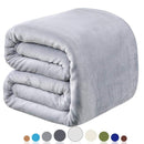 Richave Fleece Blanket King Size 350GSM Lightweight Blankets for The Bed Extra Soft Super Warm Sofa Throw 90" x 108"(Dark Grey King)