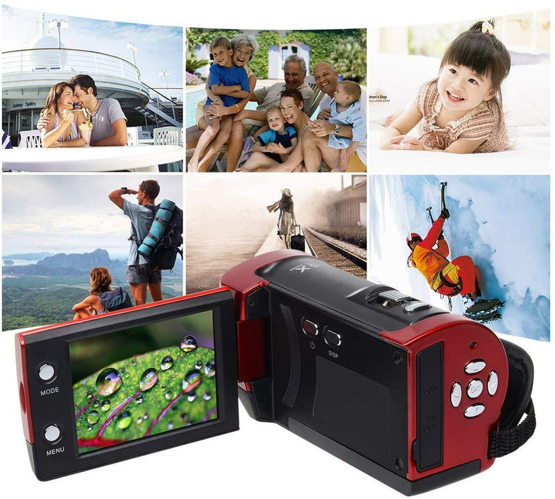 Digital Video Camcorder HD 720P Camera DV Video Recorder 16MP 16x ZOOM 270 Degree 2.7'' TFT LCD Screen Rotation Portable Camcorder by corprit