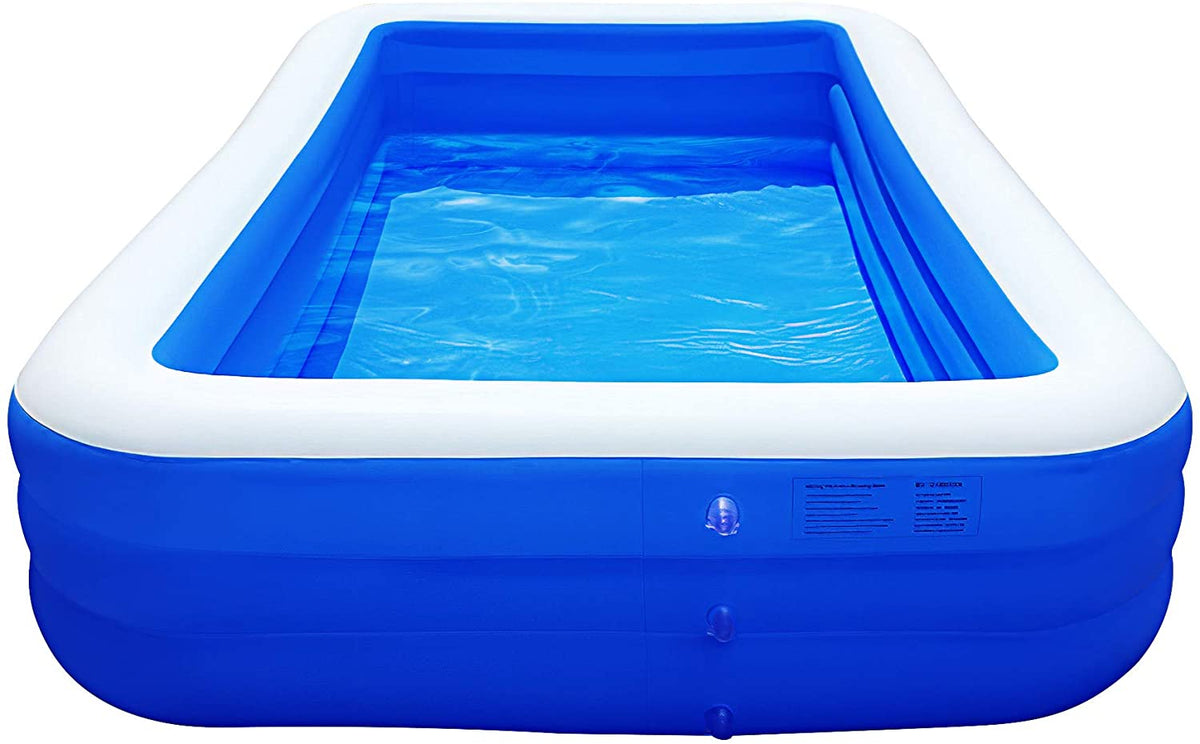 ZOCAI Baby Activity Gear Inflatable Swimming Pool for Kids,83""x 59""x 22"" Adults Outdoor Backyard Garden Swimming Pools for Family Full Sized Blow Up Pool for Kiddie(Blue)