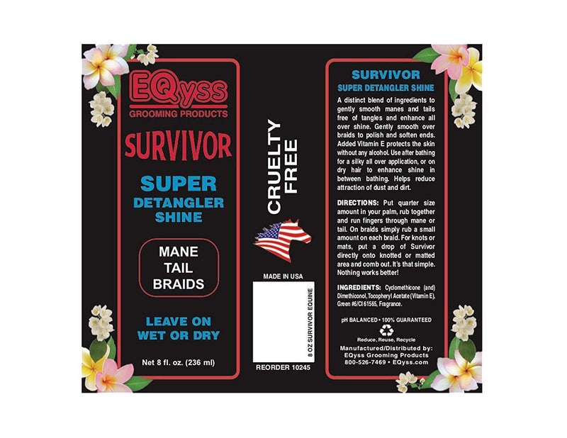 Eqyss Survivor Equine Detangler - Perfect for Manes, Tails, Braids, or Feathered Legs …