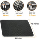 Allan Wendling (Patent) Topcovos Cat Litter Mats, Double Layer Honeycomb Waterproof Urineproof Size24 x18 Inch Washable Litter Trapping Mats for Litter Boxes Easy Clean (Grey)