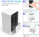 MOSAJIE Portable Air Conditioner, Oscillating Air Cooler Desk Fan Evaporative Air Mist Humidifier with Timer for Home, Office