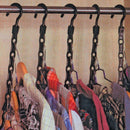 Duerer 10 Pc Space saver hangers closet organizing racks multiple clothes hanger holder