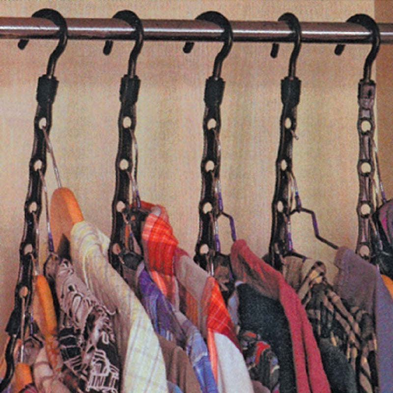 Duerer 10 Pc Space saver hangers closet organizing racks multiple clothes hanger holder