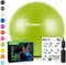 URBNFit Exercise Ball (Multiple Sizes) for Fitness, Stability, Balance & Yoga - Workout Guide & Quick Pump Included - Anti Burst Professional Quality Design