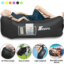 Inflatable Lounger Air Sofa Pouch Inflatable Couch Air Chair Hammock with Pillow Portable Waterproof Anti-Air Leaking for Outdoor Camping Hiking Travel Pool Beach Picnic Backyard Lakeside Christmas