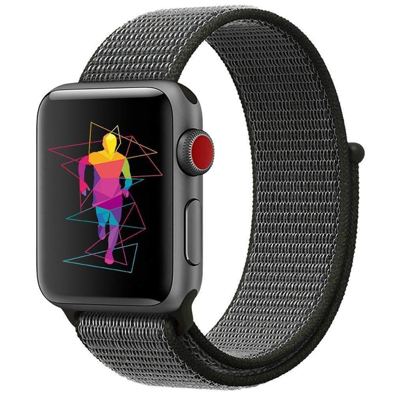 INTENY Sport Band for Apple Watch 38mm 42mm, Soft Lightweight Breathable Nylon Sport Loop Replacement Strap for iWatch Apple Watch Series 3, Series 2, Series 1, Hermes, Nike+, Edition