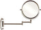 DecoBros 9.8-Inch Two-Sided Swivel Wall Mount Mirror with 7x Magnification, 13.5-Inch Extension, Nickel