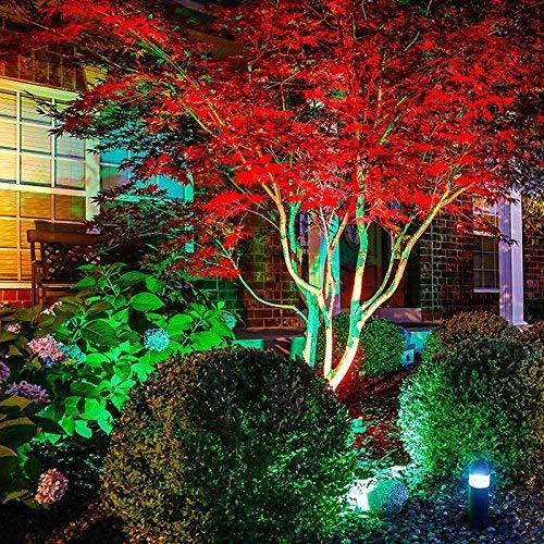 Nova Plus 50W RGB LED LOFTEK Flood Light, Outdoor IP66 Waterproof Explosion-Proof Glass Color Changing Light with Remote Control and US 3-Plug, Wall Washer Light (Silver)