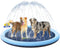PETOCAT Dog Splash Pad, Non Slip Splash Pad Sprinkler for Kids, Kiddie Baby Shallow Pool, Pet Outdoor Water Play Toy Wading Pool Mat, Easy to Use/Clean (59 inch)