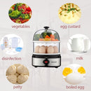 Homeleader Egg Cooker, 360W Egg Maker, Electric Egg Boiler with Steamer Bowl and Measuring Cup, 14 Eggs Capacity, Automatic Shut Off, K08-009