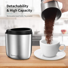 SHCRDOR Electric Coffee Bean Grinder, Spice Grinder, 1 Removable Bowl with Stainless Steel Blade, Silver
