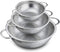 CIA Colander Set of 3, TeamFar Stainless Steel Micro-Perforated Colander with Handle, Metal Colanders Strainers for Vegetable Pasta Fruit Food, Durable & Dishwasher Safe - Various Size (16/22/28 cm)