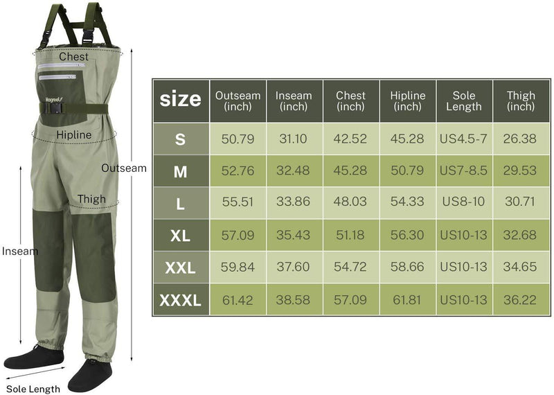 Magreel Chest Waders Breathable Waterproof Fishing & Hunting Waders wi –  Hint Capital