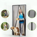 Magnetic Screen Door, COZYDREAM Screen Door with Full Frame Velcro Hook and Loop Pet and Kid Friendly, Fits Door Size up to 34"-82" Max- Black