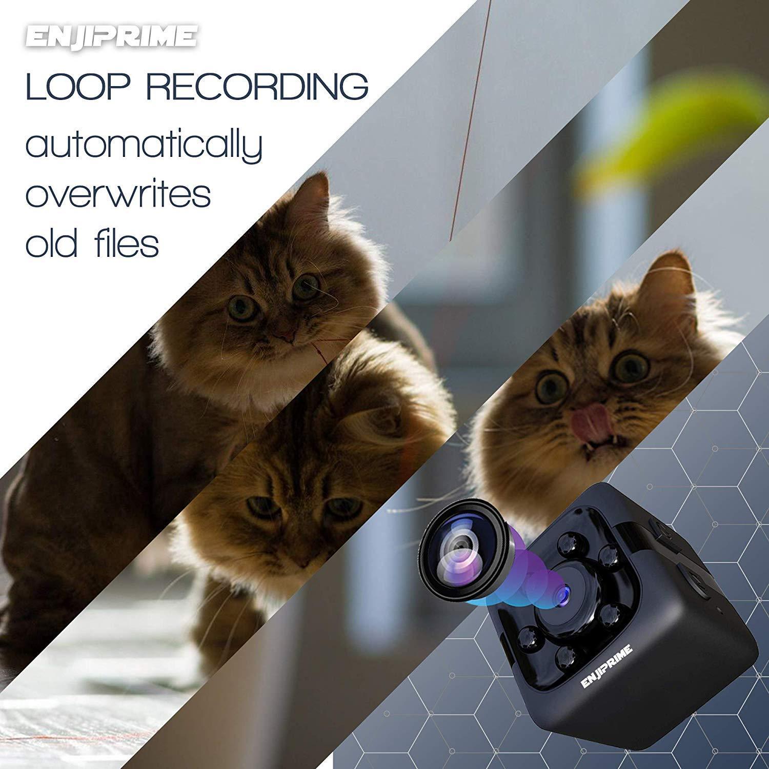 Spy Hidden Camera Nanny Cam - Mini Wireless Cop Cam Action Cameras for Indoor or Outdoor, Home Office or Car Video Recorder with 1080p HD Recording and Night Vision Monitoring Camera