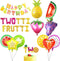Twotti Frutti Birthday Decorations Balloons Twotti Fruity Second Fruit Pineapple Watermelon Summer Birthday Party Supplies Decorations by HEETON