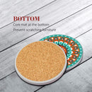 Absorbing Stone Mandala Coasters for Drinks by Teivio - Cork Base, with Holder, Unique Present for Friends, Men, Women, Funny Birthday Housewarming Gifts, Apartment Kitchen Room Bar Decor, Set of 8