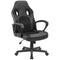 LUCKWIND Office Chair Desk Leather Gaming Chair, High Back Ergonomic Adjustable Racing Chair,Task Swivel Executive Computer Chair Headrest and Lumbar Support (Black)