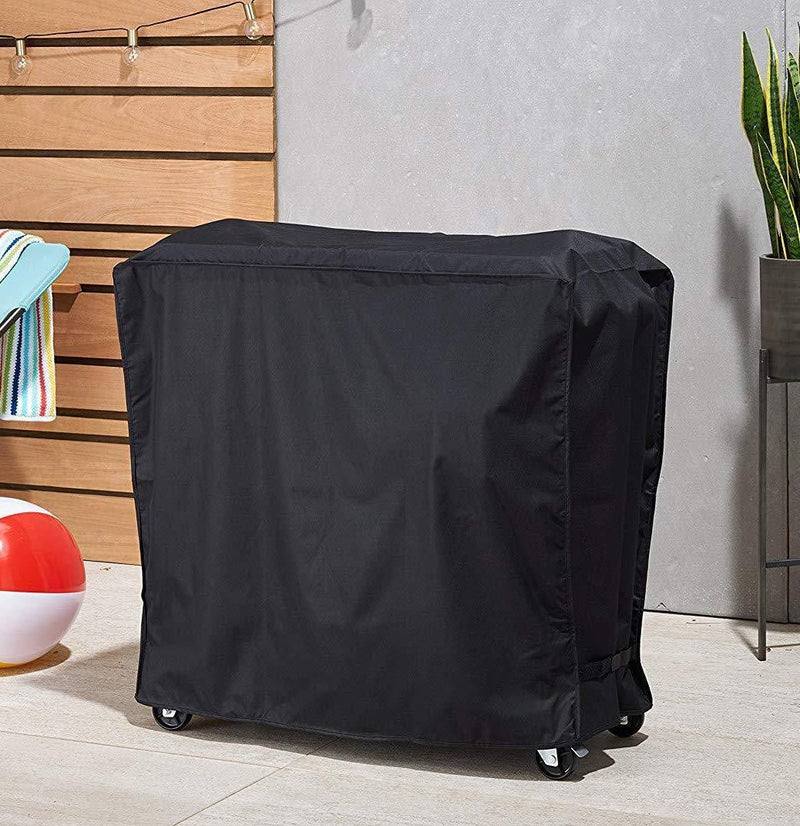 Cooler Cart Cover, Cooler Chest Cover Universal Fit for Most 80 QT (Patio Cooler On Wheels, Beverage Cart, Rolling Ice Chest, Party Cooler), 36L x 19.5W x 31.5H inch , 600D Oxford Waterproof Cover by Lmeison