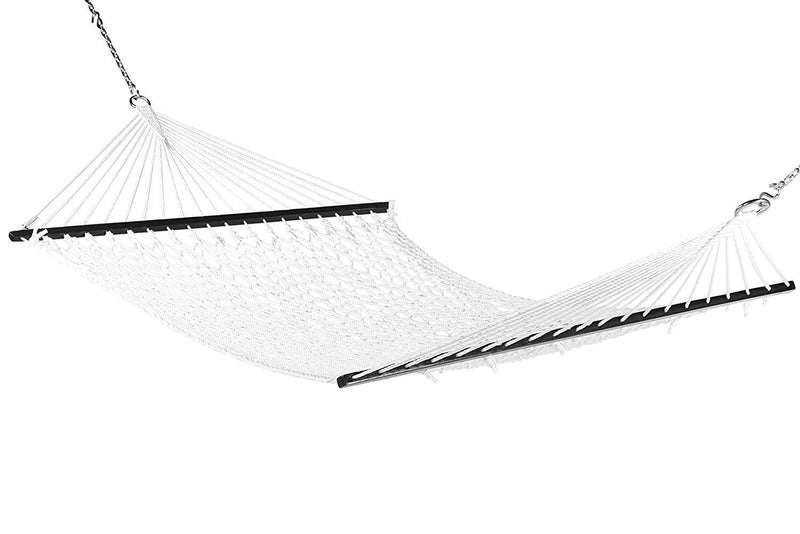 Caribbean Rope Hammock - 55 Inch - Soft-Spun Polyester (Natural Cream)