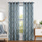 Curtains for Living Room 84 inch Grey Moroccan Tile Linen Blend Grommet Window Treatmenrt Set 2 Panels Bedroom Kitchen
