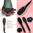 Hair Straightener Brush,Beauty Nymph Anti Scald Brush Ceramic Ionic Hair Straightening Brush