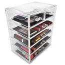 Sorbus Cosmetics Makeup and Jewelry Big Storage Display-Stylish Vanity, Bathroom Case, 4 Large, 2 Small Drawers, Clear