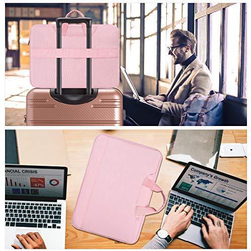 11.6-13 Inch Laptop Bag Sleeve for Women Ladies Travel Briefcase with Accessories Organizer for Lenovo Chromebook C330, Acer Chromebook R11, Surface Pro 12.3, Samsung HP ASUS Dell Chromebook Case,Pink