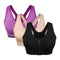 Women's Zip Front Sports Bra Wireless Post-Surgery Bra Active Yoga Sports Bras